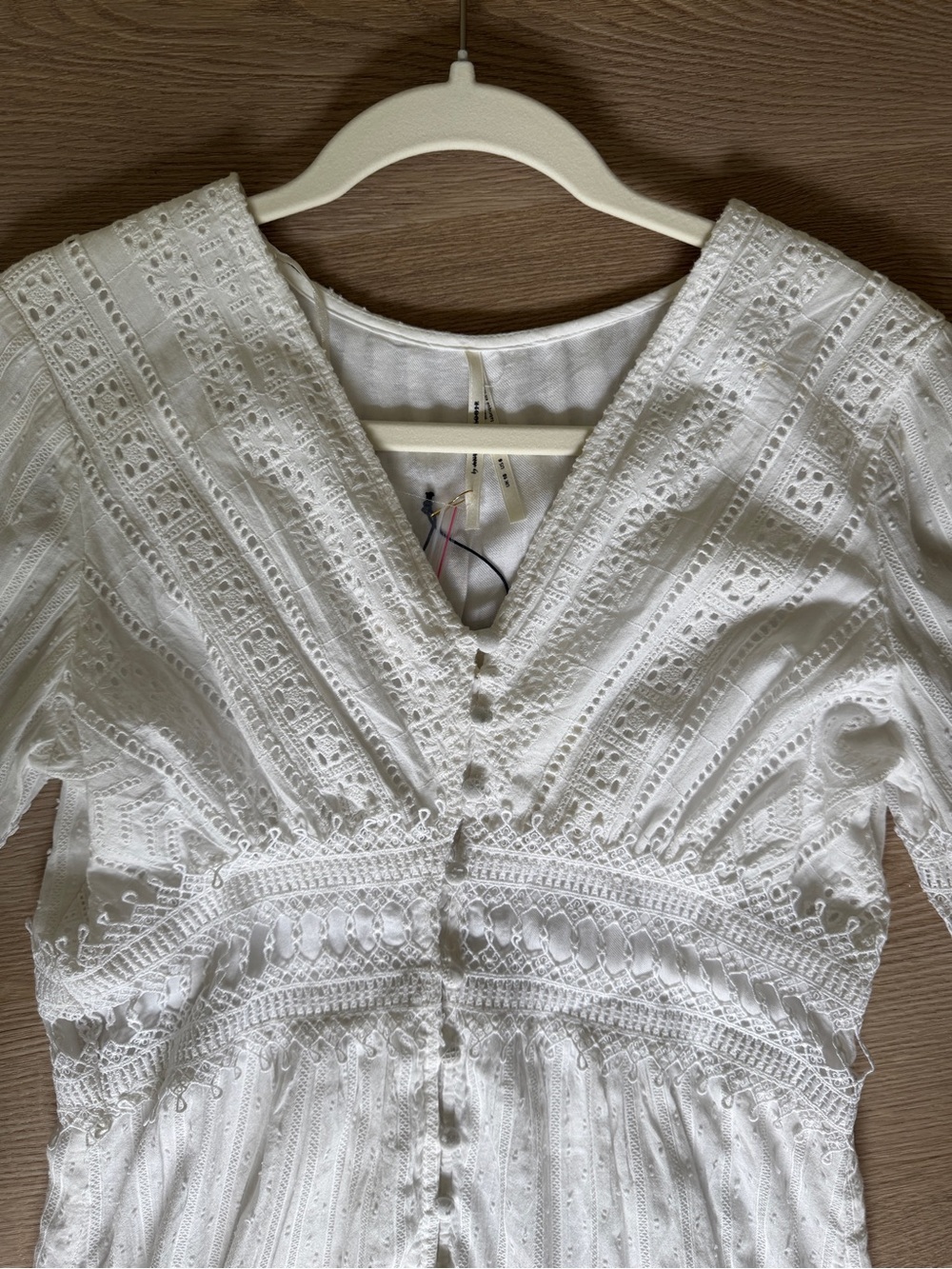 Anthropologie White Eyelet Dress - Picture 5 of 5